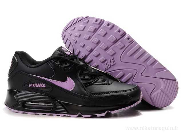 Air Max 90 Noir Et Violet Pour La Taille Des Femmes De 36 A 40